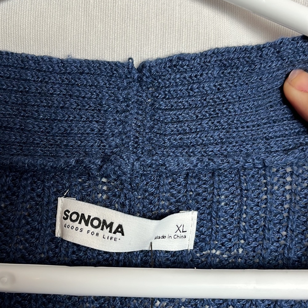 NWT Sonoma Blue XL knitted cardigan - Picture 6 of 9